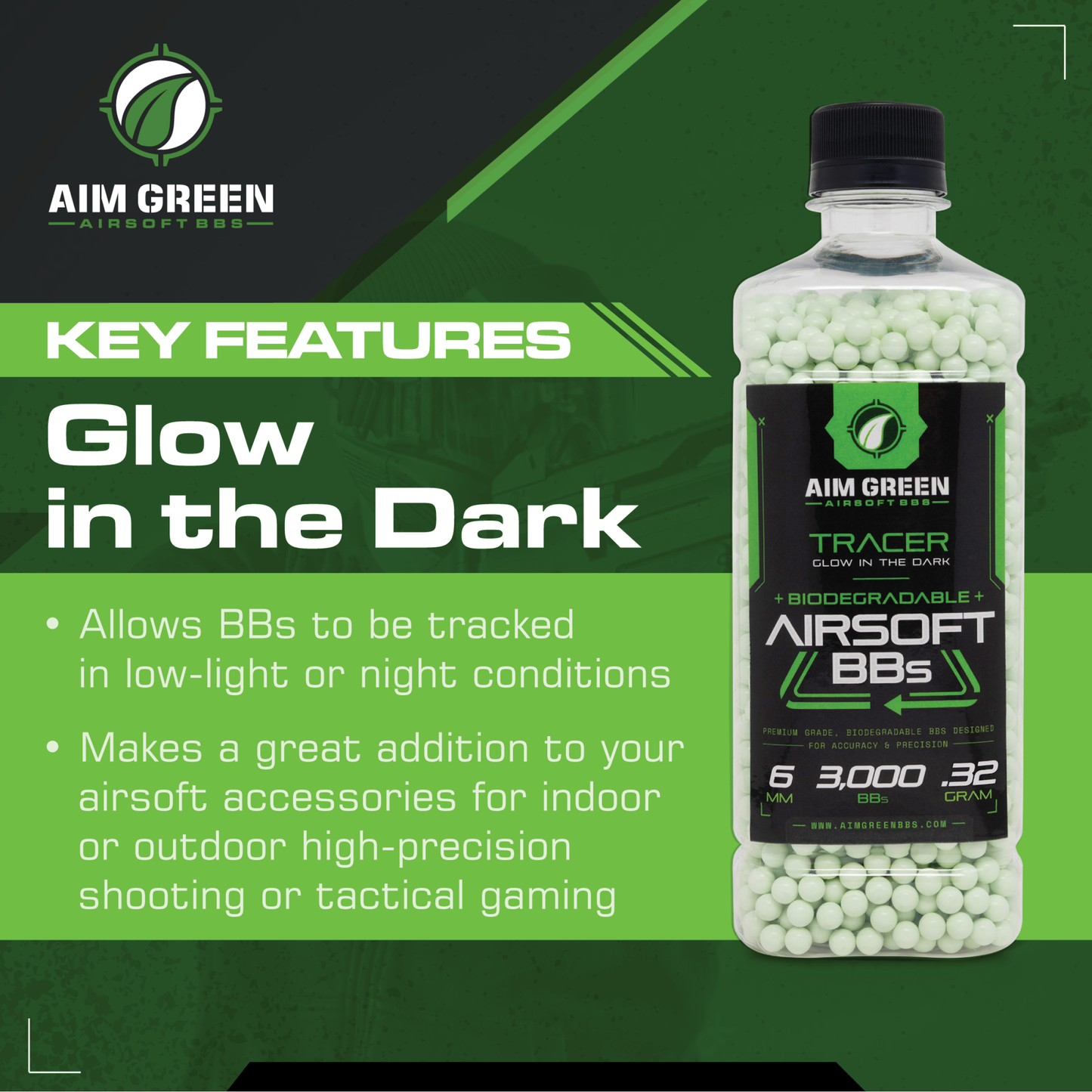 Tracer Biodegradable Airsoft BBs