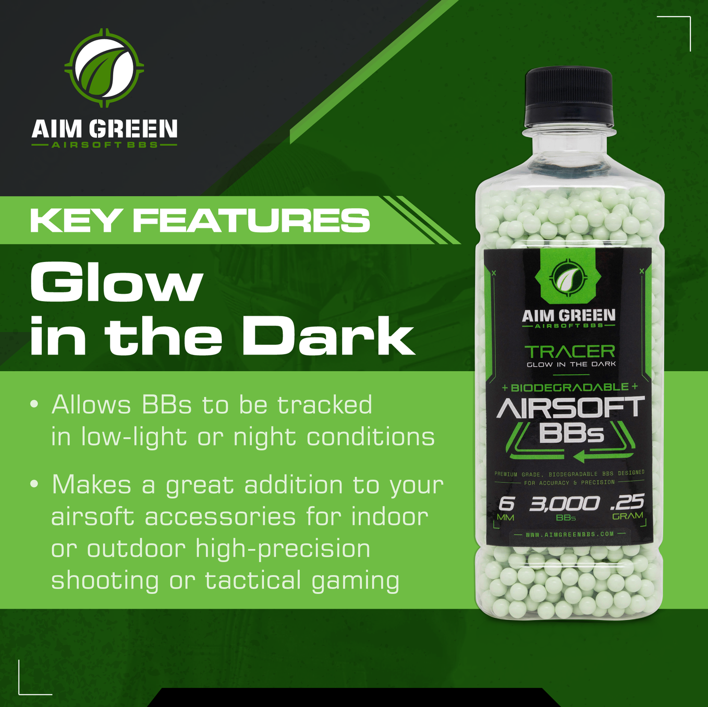 Tracer Biodegradable Airsoft BBs